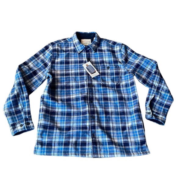 Weatherproof Vintage Men's Fleece Lined Plaid Flannel Shirt Jacket - Picture 5 of 7